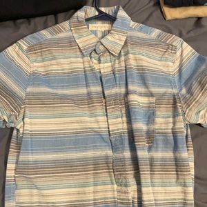 Size small aeropostale casual button down, size small, light blue and grey